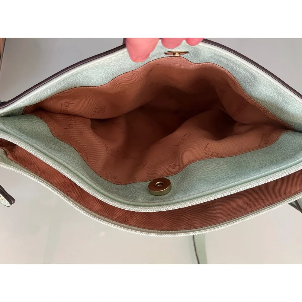b.o.c. Born Concept Light Green Pebbled Faux Leather Crossbody Bag Purse